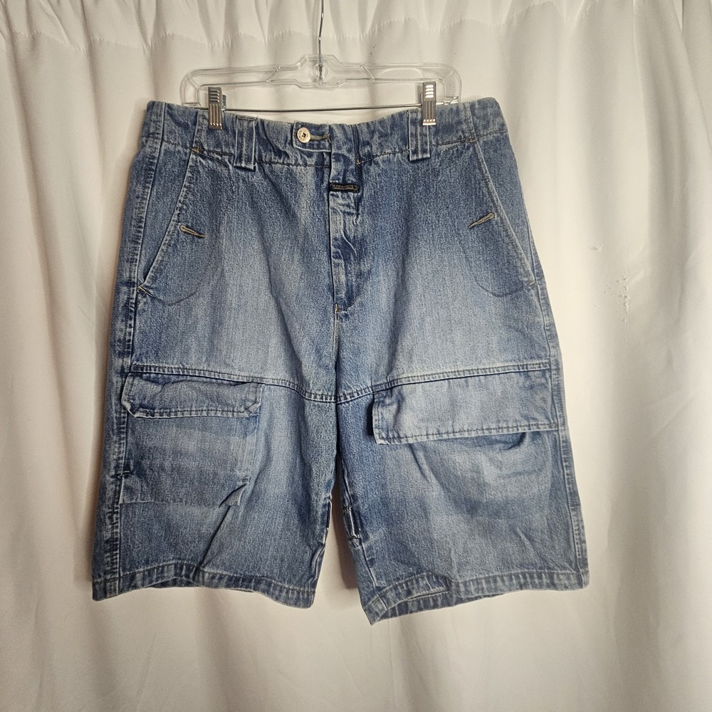 Vtg‎ Y2K Le Jean De Marithe Francois Girbaud Jean Shorts Baggy Cargo Sz 36 Mens